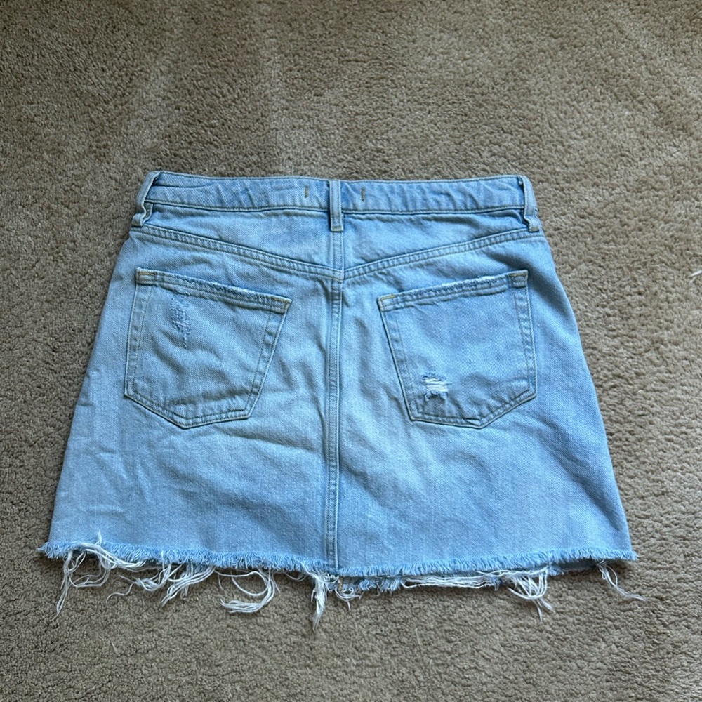 Free People Distressed Denim Mini Skirt - Picture 3 of 3